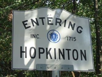 Hopkinton Massachusetts sign