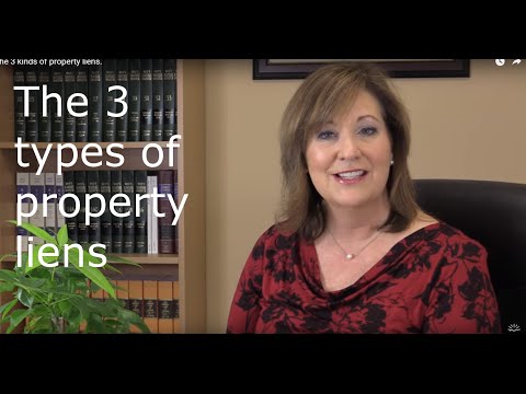 The 3 kinds of property liens.